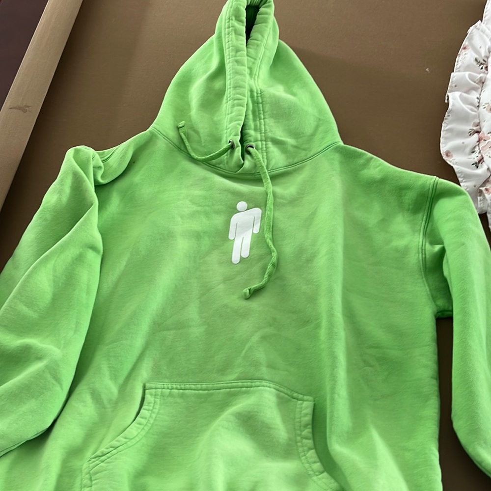 Billie Eilish Neon lime green hoodie